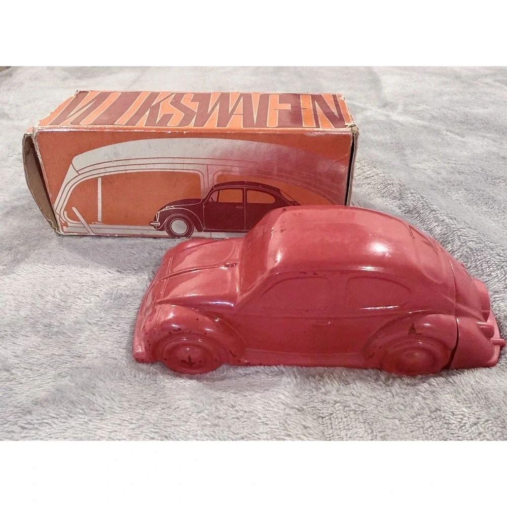 Vintage Avon Red Volkswagen VW Beetle Bug Oland After Shave Bottle Full Box 4oz